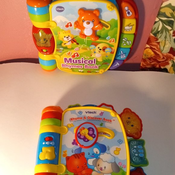 VTech Musical Rhymes Books Baby &Toddler Toy Educational Learn LOT OF 2 - Picture 2 of 14
